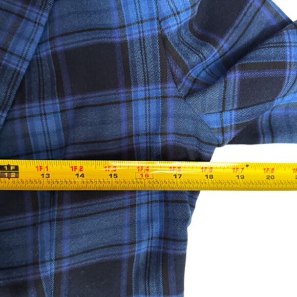 Merona Blue Plaid Flannel Tailored Fit  Blazer - Picture 13 of 13